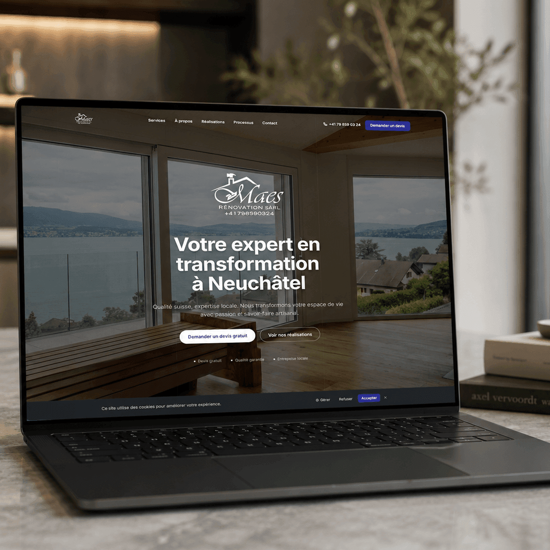Aperçu du site internet réalisé pour Maes Rénovation Sàrl