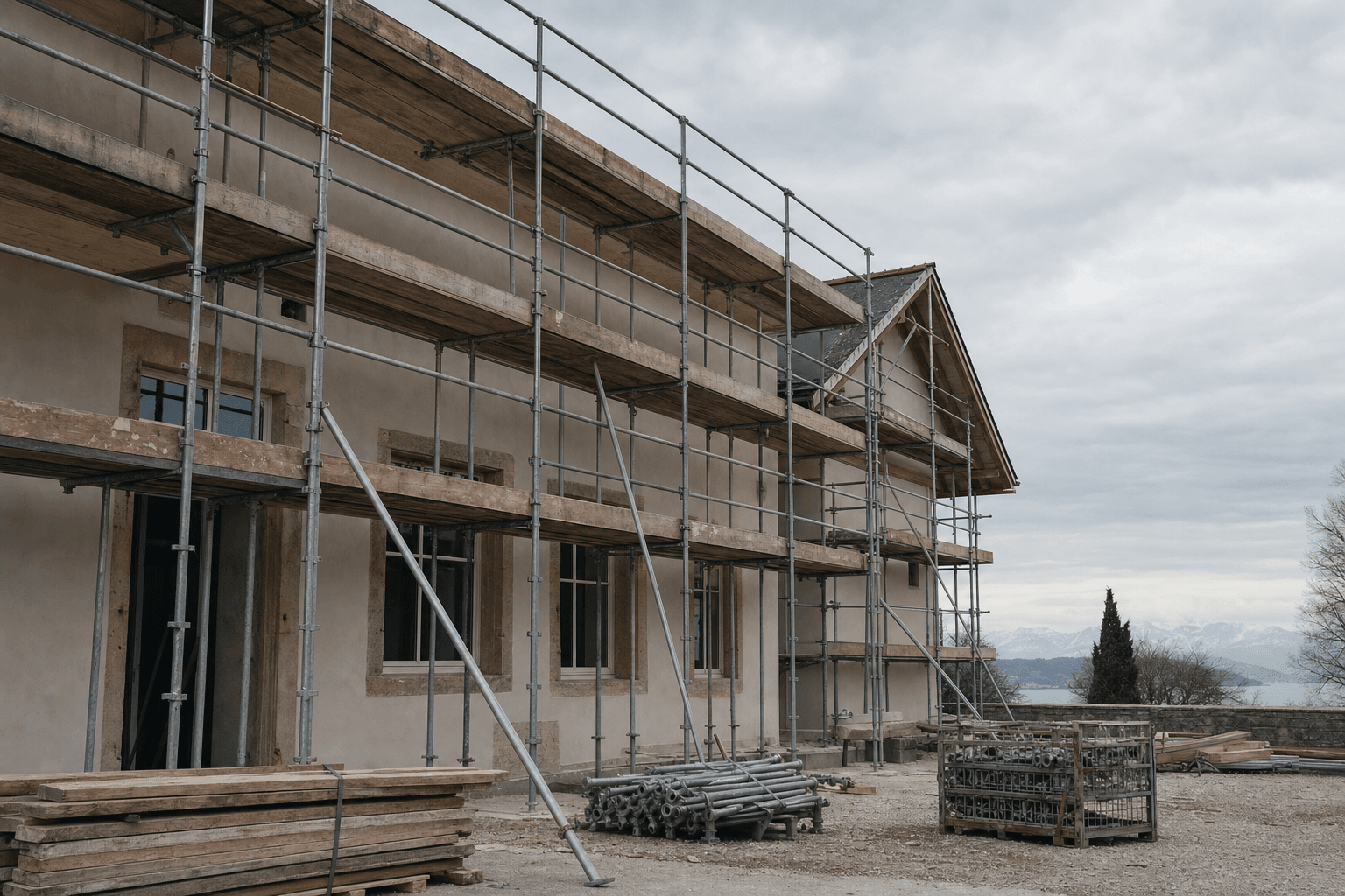 Réalisation de Solar Echafaudages SA, Hauterive